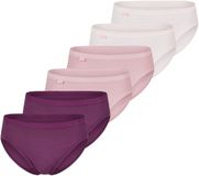 sloggi Dames tai slip 6 pack Basic+ roos / paars 3XL (46)