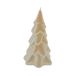 Dekohelden24 Hoogwaardige kaars als dennenboom, kerstkaars, figuurkaars als kerstboom, dennenboom kaars in parelmoer met glitter, handgemaakt, afmetingen: H/Ø ca. 15 x 8 cm.