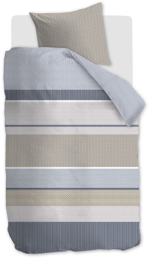 Beddinghouse Hilde dekbedovertrek - Eenpersoons - 140 x 200/220 cm - Blauw