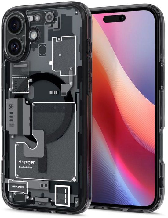 Spigen Ultra Hybrid Zero One (MagFit) mobiele telefoon behuizingen Zwart, Doorschijnend