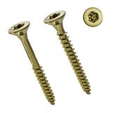 PARCO Spaanplaatschroeven 3 x 25 mm – Torx Schroeven voor Hout & Spaanplaat – Geel Verzinkt – Voldraad – TX10 – 500 Stuks