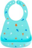 Bumkins Siliconen Baby Slab met Opvangbakje - Blauw Oceaanleven (6-24 maanden)