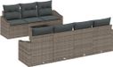 vidaXL Bankstel 8-delig Grijs Polyrattan