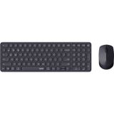 Rapoo 9310M Draadloze toetsenbordset deskset 2400 DPI sensor tot 12 maanden batterijduur plat aluminium DE-lay-out QWERTZ PC & Mac - zwart