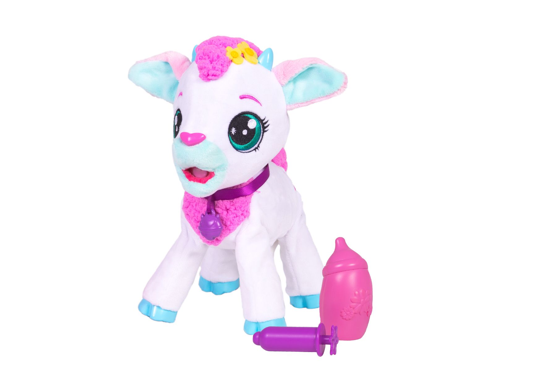 IMC Toys Milky het Geitje - Interactieve Knuffel - Dierenknuffel - Meerkleurig