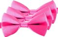 Merkloos Carnaval verkleed vlinderstrikje - 3x - roze - 12 cm - voor dames/heren