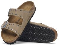 Birkenstock Arizona Rivet Suède N Dames Slides Taupe Leer Maat 41