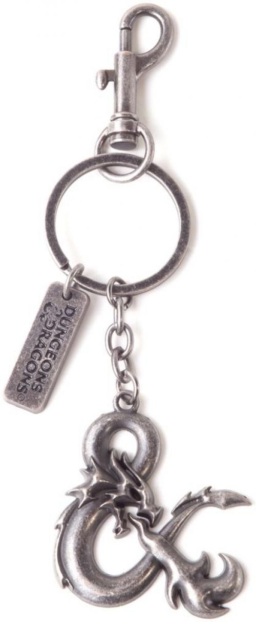 Difuzed Dungeons & Dragons Sleutelhanger - Zilver