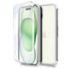 Cool 3D siliconen beschermhoes voor iPhone 15 Plus (transparante voorkant + achterkant)