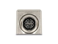 DeLOCK 60087 M12 RJ45 Cat6a STP Adaptateur Noir, Métallique