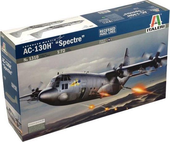 Italeri 1:72 AC-130H Spectre Plane Plastic Model Kit - ITA1310