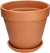 KOTARBAU® Terracotta Bloempot - Plantenpot met Schotel en Afvoergat ⌀ 27 cm