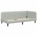 vidaXL Cadre de lit d'angle, gris clair, 90 x 190 cm, velours