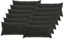 vidaXL - Kussensloop - 12 stuks - HEERLEN - Zwart - 40 x 80 cm - Polyester
