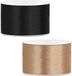 Ruban décoratif/ruban cadeau/ruban satiné - Lot de 2 pièces - noir et vert - 38 mm x 25 mètres