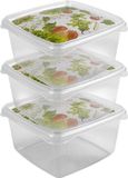 Hega hogar 6x Boîte de conservation - 1,3 litre - Plastique transparent - Hermétique