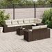Maison Exclusive - Ensemble de jardin, 9 pièces, avec coussins, marron, en polyrotin