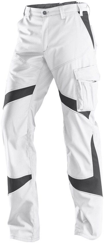 KÜBLER ACTIVIQ 25505365 Schildersbroek DAMES Veiligheidsbroek Wit Antraciet - Krasvrij - Industrieel Wasbaar