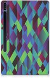 B2Ctelecom Samsung Galaxy Tab S7 Plus | S8 Plus Back Cover Abstract Green Blue