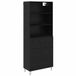 vidaXL Highboard Zwart Eiken 69,5 x 34 x 180 cm