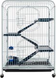 TYROL – 64x44x93 cm – Knaagdierkooi – Wit – 3 plateaus