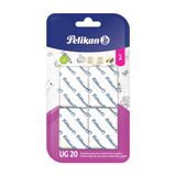 Pelikan Gum Brood UG 20 wit, gum geschikt voor technische, artistieke en schooltekeningen, voor kolen en grafiet, 4 stuks