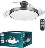 Philips LED Philips Atlas LED-plafondlamp met ventilator - Nikkel