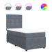 VidaXL Boxspringbed met matras, donkergrijs, 80x200 cm, fluweel