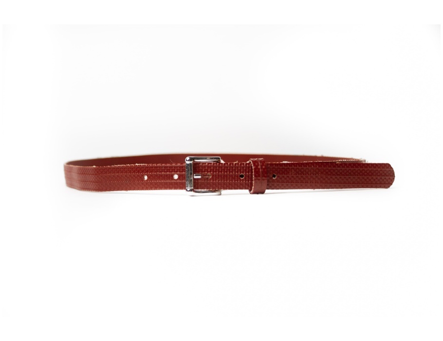 Bendl #112 Brandweerslang riem - rood/zilver - 2x85 cm (dames) 85 cm