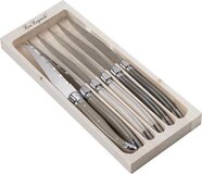 Lou Laguiole - Tradition 6 Steakmessen - Peper/Parel/Taupe