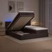 Maison Exclusive - Lit plateforme avec matelas et éclairage LED, couleur marron foncé, dimensions 200 x 200 cm