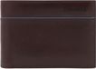 PIQUADRO Leren Portemonnee Blue Square Revamp Pocket Men´s Wallet RFID Mogano Donkerbruin