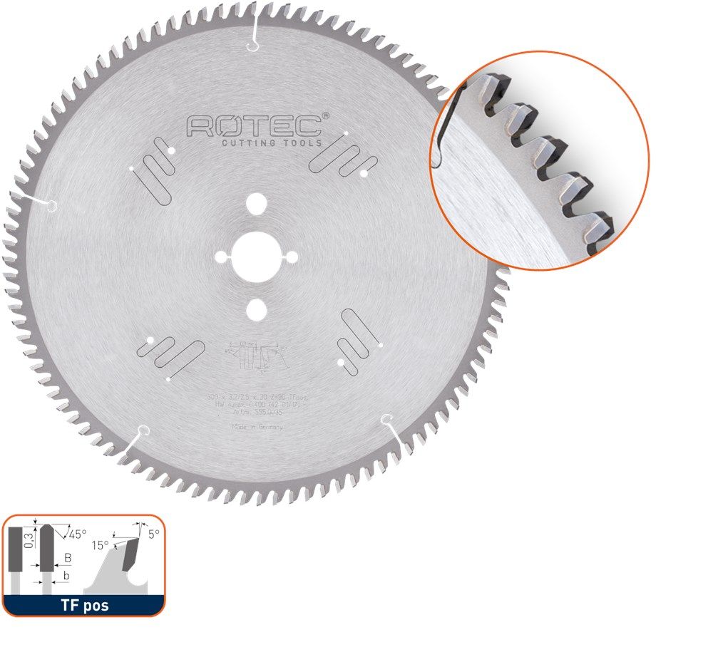 Rotec HM zaagblad voor NF-metalen, ø500x4,2x30mm Z=72 TF pos - 5550105
