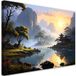 Tableaux Japanese Landscape River Mountains Nature 45x30