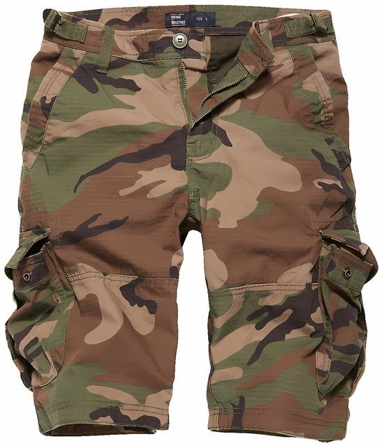 Vintage Industries Terrance Shorts Woodland Korte Broek