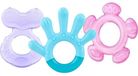 Nuby 3-stappen bijtjesmakers - koelkastcompatibel - vanaf 3 maanden - blauw / paars / roze