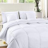ComfyWell Super kingsize dekbed - effen dekbed dekbedden, spreien en sets, 2 kussenslopen warm en anti-allergie het hele seizoen overdekt dekte dekbedden, gooit voor bed. (Super King (220x260cm), wit)