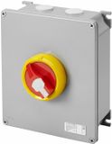 Gewiss INTERRUPTEUR ROTATIF - HP - INTERRUPTEUR D'ARRÊT D'URGENCE ENCASTRÉ - BOÎTIER MÉTALLIQUE - 80 A 4P - POIGNÉE ROUGE VERROUILLABLE - IP66, GW70490M