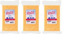 Sorbo viscose sponzen - 3x - schoonmaaksponzen - 16 cm - streeploos resultaat - huishoudelijke producten