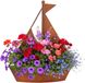 Merkloos Relaxdays Tuindecoratie schip - 34,5x43x10 cm - bruin - voor buiten