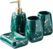 Merkloos Luxe marmer patroon keramiek badkamer accessoires set - 5 stuks