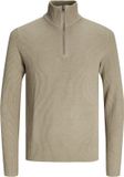 Jack & Jones Trui Jjeperfect Knit Half Zip Sn 12257773 Crockery Mannen Maat - XXL