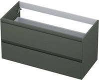 INK - Onderkast 2 Laden Greeploos Gelakt 45gr - 1000x450x520 Mm - Mat Beton Groen