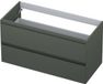 INK - Onderkast 2 Laden Greeploos Gelakt 45gr - 1000x450x520 Mm - Mat Beton Groen
