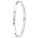 Lucardi Dames Armband bangle geboortestenen - Staal - Armband - Cadeau - Stijlvol - Zilverkleurig