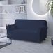 Italian Bed Linen DAHLIA Elastische bankovertrek van polyester, donkerblauw, 2-zits