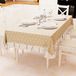 PETTI Artigiani Italiani - Tafelkleed, tafelkleed, tafelkleed met kunststof coating van katoen, motief harten, beige X12 plekjes (140 x 240 cm), 100% Made in Italy