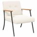 VidaXL Fauteuil crème krullend wol-achtig stof