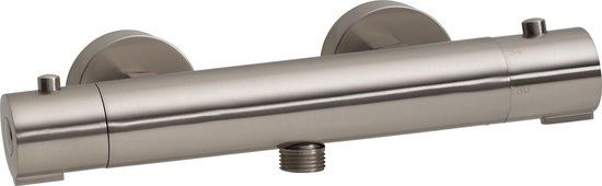 Wiesbaden Rio Thermostatische Douchekraan - Geborsteld staal - 12 cm hartafstand