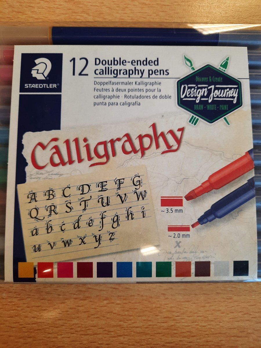 Staedtler Calligrahphy stiften duo points 2.0mm en 3.5mm 12 stuks assortiment